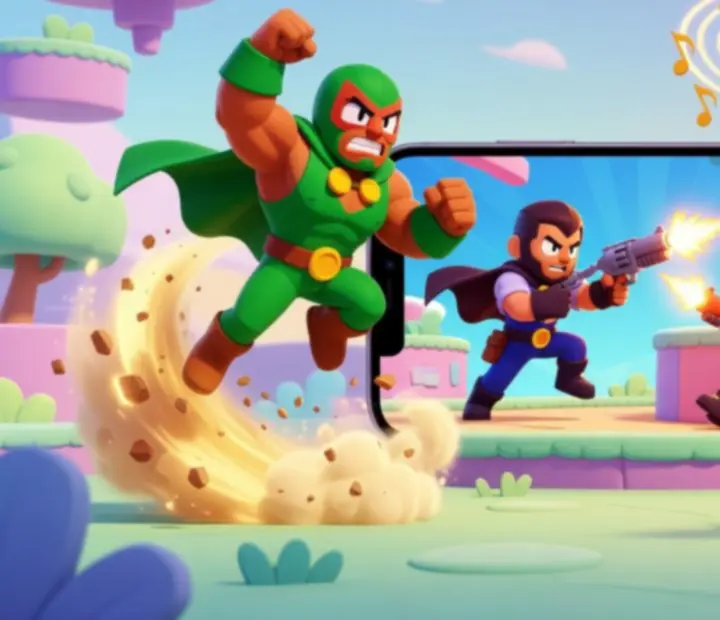 Ilustracja rozgrywki Brawl Stars w sekcji FAQ