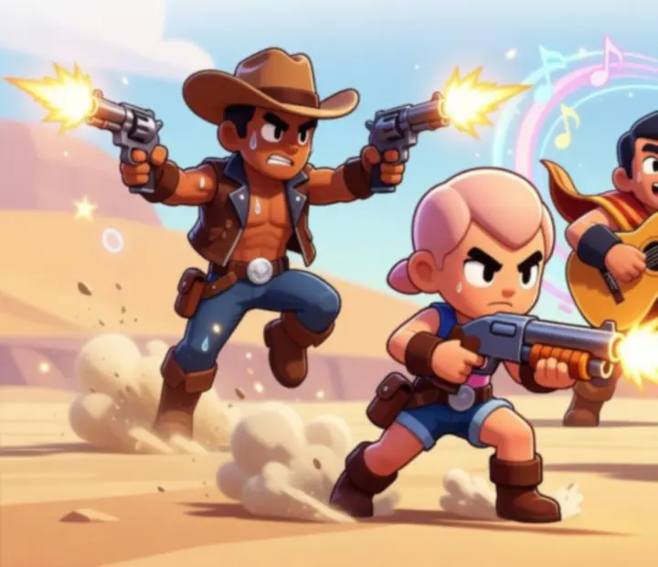 Dynamiczna ilustracja inspirowana rozgrywką Brawl Stars