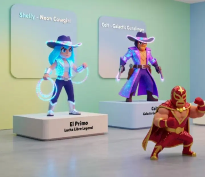 Kolorowa galeria skinów postaci inspirowanych Brawl Stars